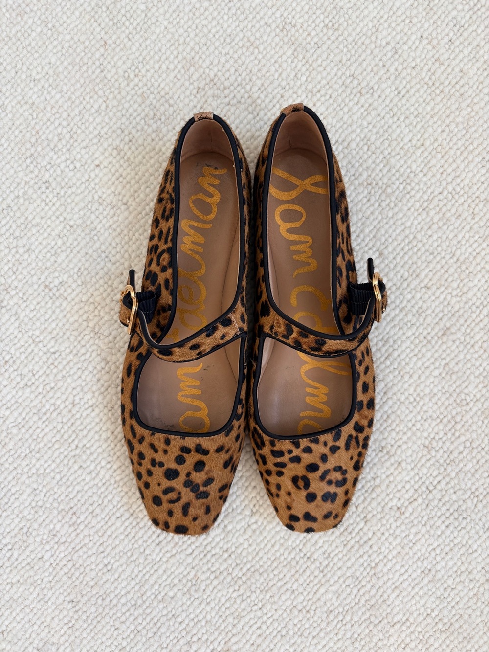 Sam Edelman Mary Jane Flats - Leopard Brahma Hair Leather - Picture 7 of 9